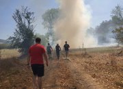Пожар избухна в Новачене, огънят стигна до къщитe
