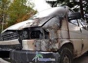 Техническа неизправност е подпалила микробус в Ботевград