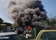 Гори складът за вторични суровини на „Никсметал”