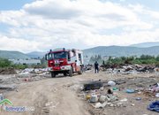 Горяха отпадъци на строителното сметище