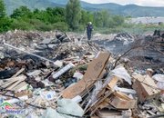 Горяха отпадъци на строителното сметище