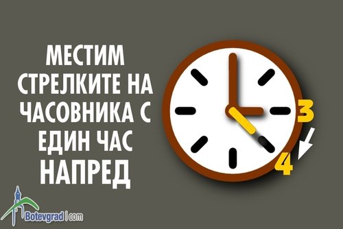 Тази нощ местим стрелките на часовника с един час напред