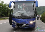 Автобус на Юнион Ивкони се блъсна в автомобил на Автомагистрали