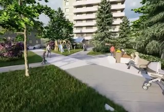 Граждани са против изграждането на паркинг за 19 коли в зелена площ, както е предвидено в проекта за ремонт на улица Гурко и булевард България Скрийншот