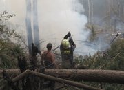 Българските пожарникри  гасят пожара  край градовете Ногинск и Ликино-Дулево
