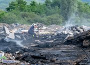 Горяха отпадъци на строителното сметище