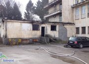 Пожар в бившето парокотелно на болницата