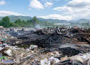 Горяха отпадъци на строителното сметище