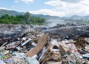 Горяха отпадъци на строителното сметище