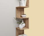 Ъглова етажерка за стена - Дъб Сонома - А-9