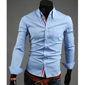 Мъжка риза - светло синя New men's shirt размер 