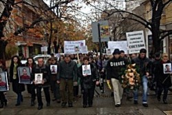 Траурно шествие за деветия ден от убийството на Стоян Балтов