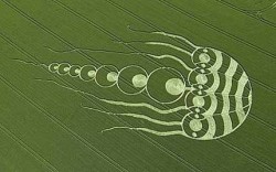 200-метрова рисунка на медуза в нивята на Оксфордшир