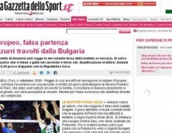 La Gazzetta dello Sport: Фалстарт на европейското! ”Адзурите” прегазени от България