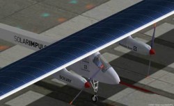Полетя първият самолет на слънчеви батерии