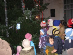 Коледна елха светна в центъра на Трудовец