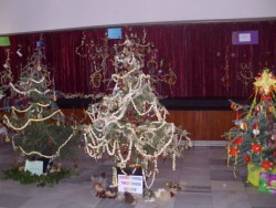 Уникална изложба на украсени коледни елхи и сурвачки е подредена в читалище „Христо Ботев”