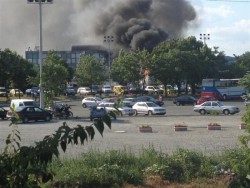 Автобус с 40 израелски туристи се е запалил на бургаското летище