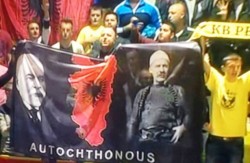 Знамето на Велика Албания се появи и на мач от BIBL