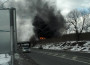 Автобус се запали на АМ "Хемус" край Правец, няма пострадали /обновена/