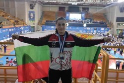 Състезателката на таекуон-до клуб  "Хуа Ранг" Любка Петрова се подготвя с националния отбор за участие за световното първенство