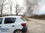 Горят автомобилни гуми в северната част на Ботевград