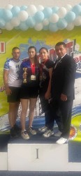 Състезател на клуб "Хва-Ранг" със златен и сребърен медал от международен турнир в Охрид