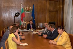 Кметът на Врачеш Марин Бончовски  на среща с вътрешния министър  Калин Стоянов