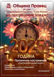 Община Правец Ви кани на пл. “Тодор Живков“ в новогодишната нощ