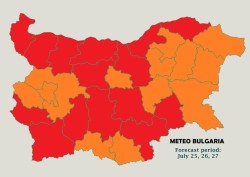 MeteoBulgaria с предупреждения за 25, 26 и 27 юли за ЖЕГА!