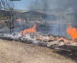 Отново пожар в бившия стопански двор в Литаково