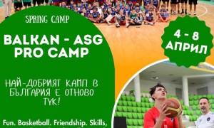 Пролетен международен баскетболен лагер Balkan-ASG Pro за момичета и момчета от 8 год до 18 год. 